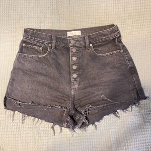 Abercrombie high rise denim shorts